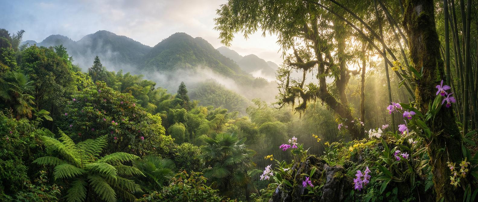 足交 - 峨眉山植物视频全景
